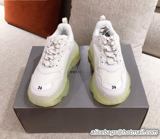 Best Quality Balenciaga Triple S Sneakers 051023 White/Green 2021