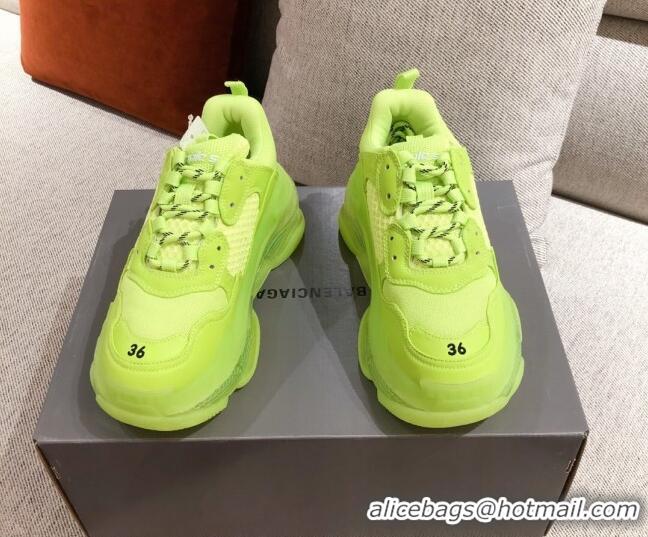 Cute Style Balenciaga Triple S Sneakers 051023 Green 2021