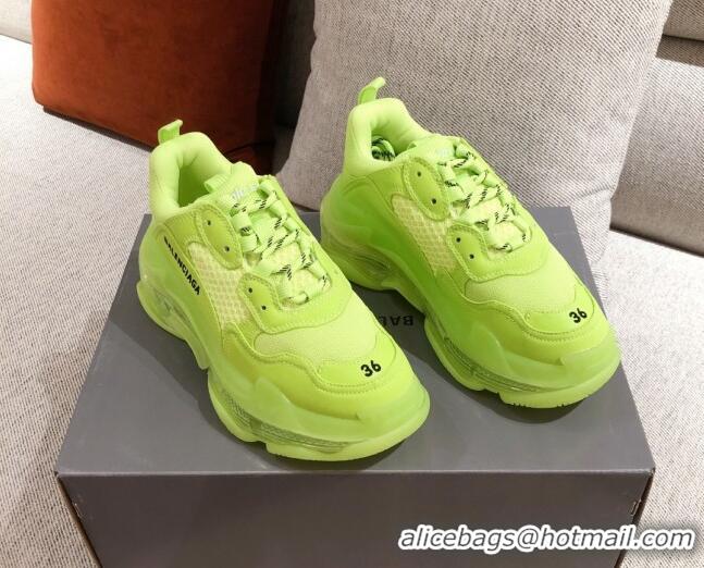 Cute Style Balenciaga Triple S Sneakers 051023 Green 2021