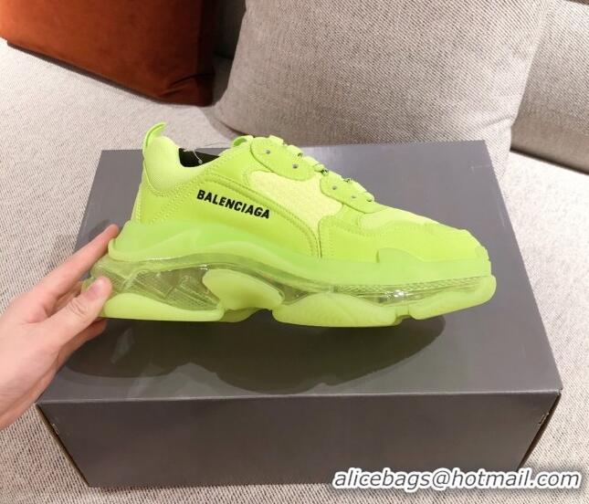 Cute Style Balenciaga Triple S Sneakers 051023 Green 2021