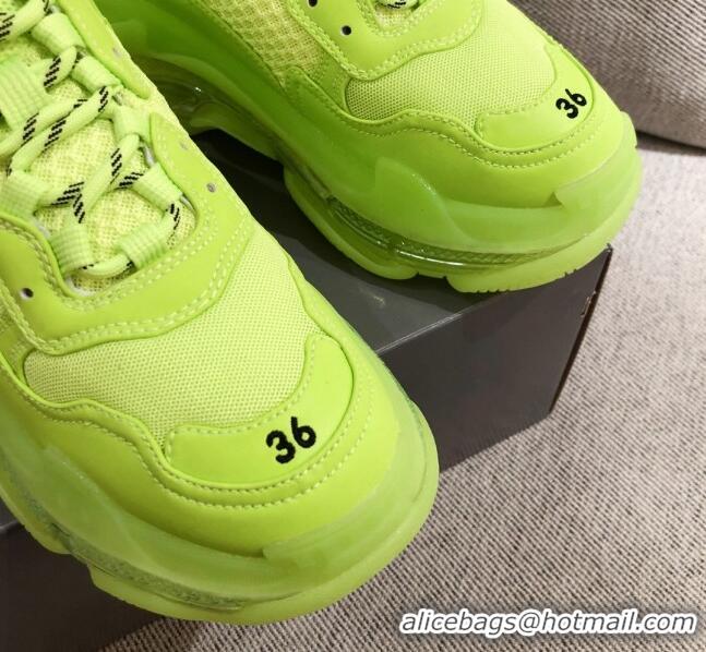 Cute Style Balenciaga Triple S Sneakers 051023 Green 2021