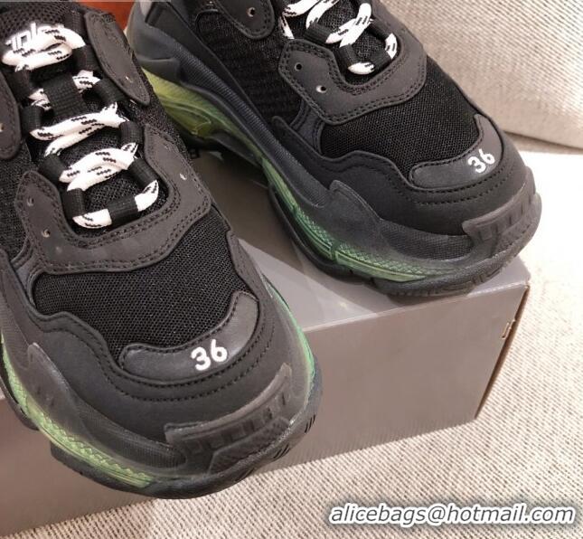 Best Luxury Balenciaga Triple S Sneakers 051023 Black/Green2021