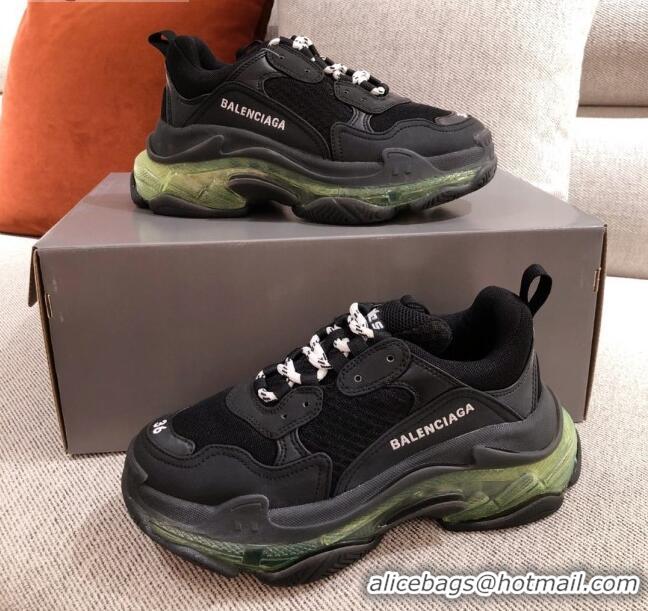 Best Luxury Balenciaga Triple S Sneakers 051023 Black/Green2021