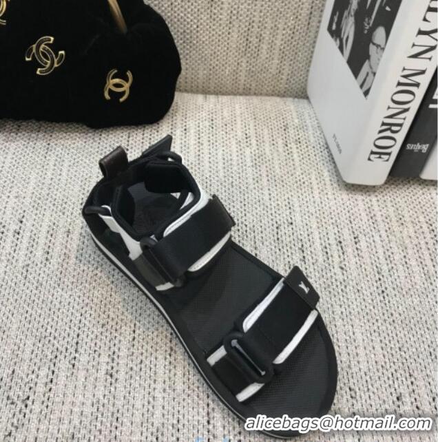 Best Product Louis Vuitton Arcade Flat Strap Sandal 031111 Black 2021