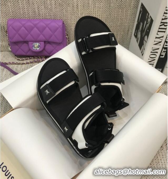 Best Product Louis Vuitton Arcade Flat Strap Sandal 031111 Black 2021