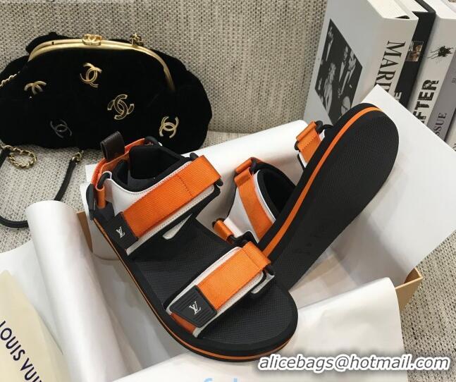 Lowest Price Louis Vuitton Arcade Flat Strap Sandal 031111 Orange 2021