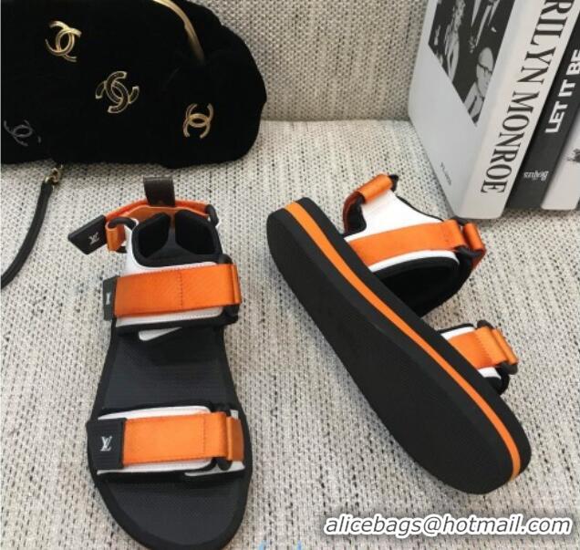 Lowest Price Louis Vuitton Arcade Flat Strap Sandal 031111 Orange 2021