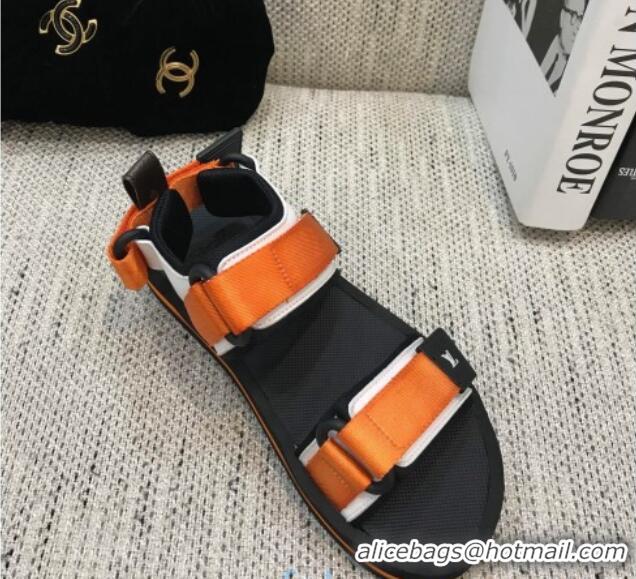 Lowest Price Louis Vuitton Arcade Flat Strap Sandal 031111 Orange 2021