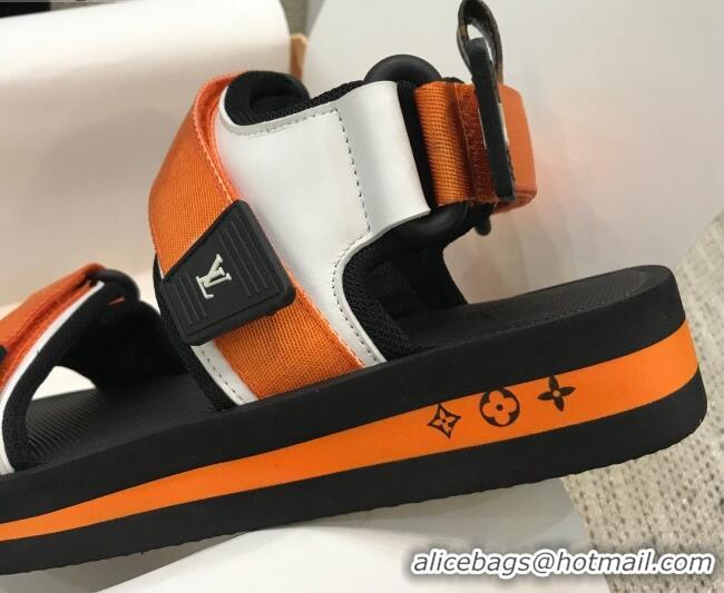 Lowest Price Louis Vuitton Arcade Flat Strap Sandal 031111 Orange 2021