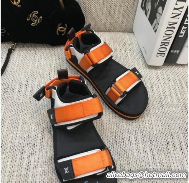 Lowest Price Louis Vuitton Arcade Flat Strap Sandal 031111 Orange 2021