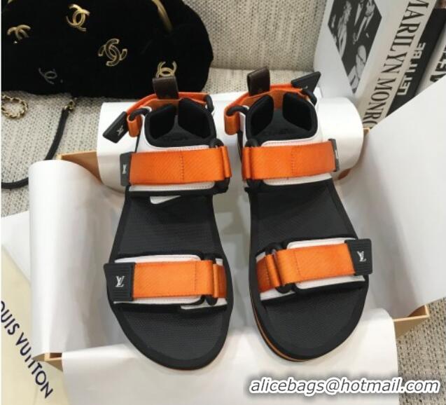 Lowest Price Louis Vuitton Arcade Flat Strap Sandal 031111 Orange 2021