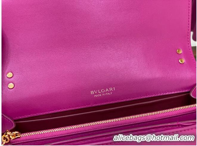 Well Crafted Bvlgari Serpenti Forever leather small crossbody bag B210762 Rose