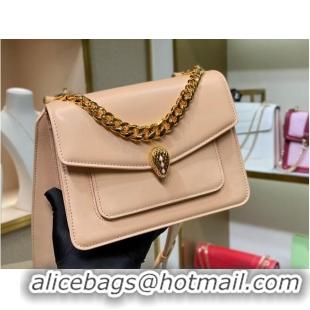 Affordable Price Bvlgari Serpenti Forever leather small crossbody bag B210875 Light Pink