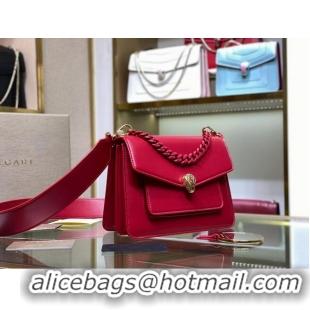 Popular Style Bvlgari Serpenti Forever leather small crossbody bag B210875 Red