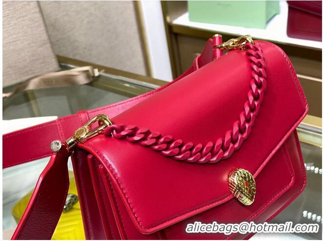 Popular Style Bvlgari Serpenti Forever leather small crossbody bag B210875 Red