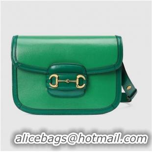 Top Quality Gucci Horsebit 1955 small shoulder bag 602204 Green