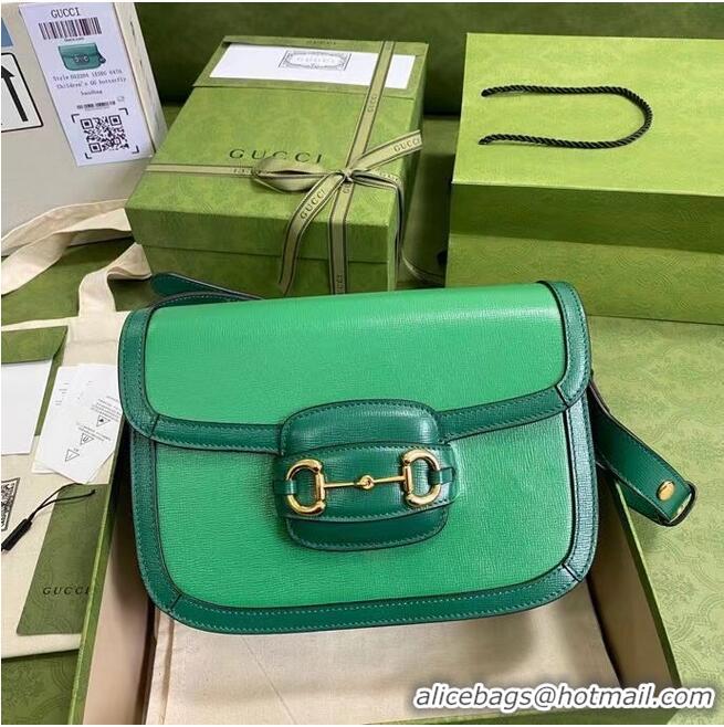 Top Quality Gucci Horsebit 1955 small shoulder bag 602204 Green