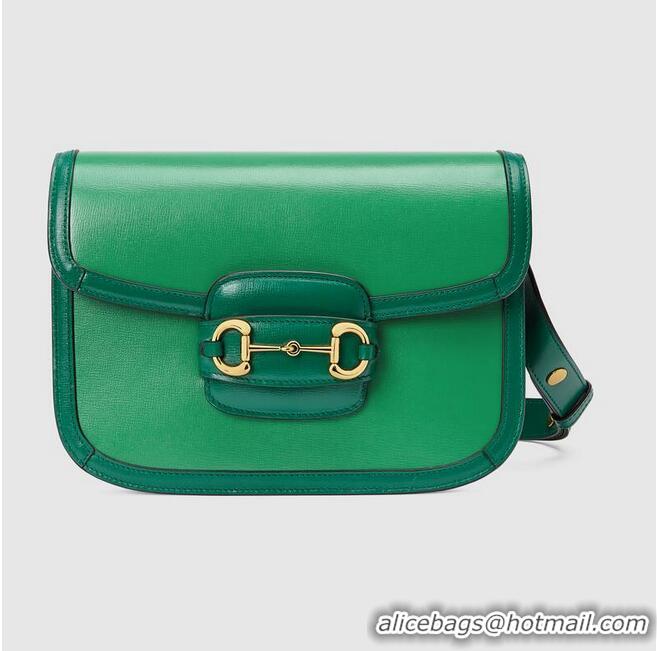 Top Quality Gucci Horsebit 1955 small shoulder bag 602204 Green