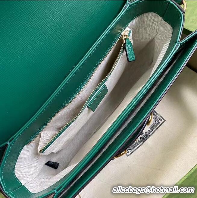 Top Quality Gucci Horsebit 1955 small shoulder bag 602204 Green