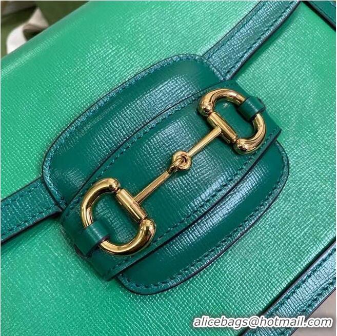 Top Quality Gucci Horsebit 1955 small shoulder bag 602204 Green