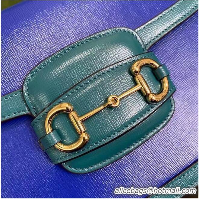 Luxury Cheap Gucci Horsebit 1955 small shoulder bag 602204 Blue