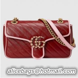 Buy Classic Gucci GG Marmont small shoulder bag 443497