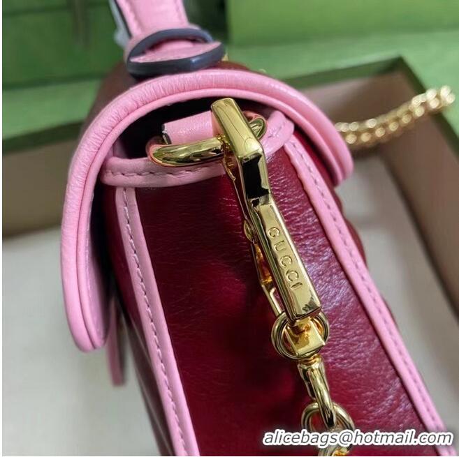 New Cheap Gucci GG Marmont small shoulder bag 447632 Dark Red