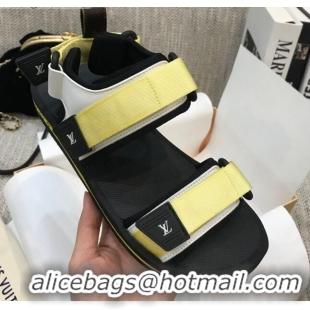 Top Quality Louis Vuitton Arcade Flat Strap Sandal 031114 Yellow 