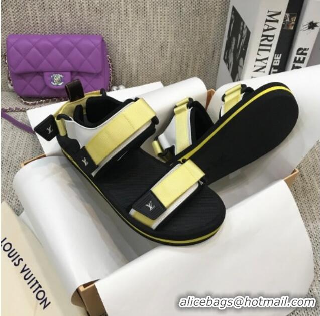 Top Quality Louis Vuitton Arcade Flat Strap Sandal 031114 Yellow 