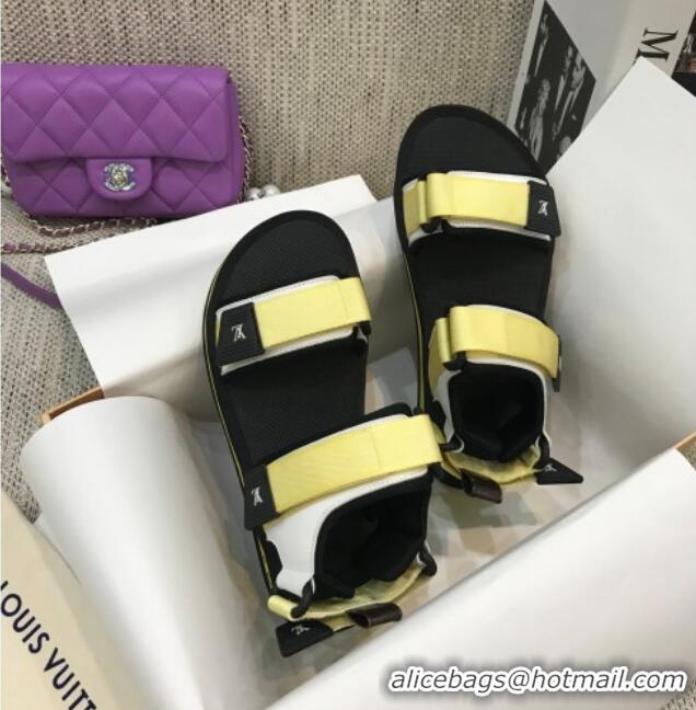 Top Quality Louis Vuitton Arcade Flat Strap Sandal 031114 Yellow 