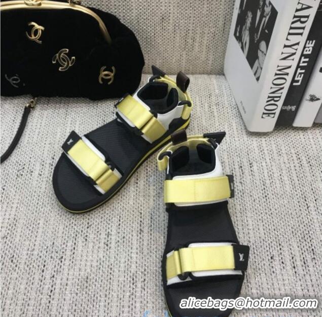 Top Quality Louis Vuitton Arcade Flat Strap Sandal 031114 Yellow 