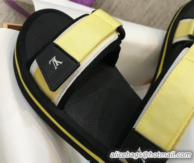 Top Quality Louis Vuitton Arcade Flat Strap Sandal 031114 Yellow 