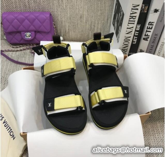 Top Quality Louis Vuitton Arcade Flat Strap Sandal 031114 Yellow 