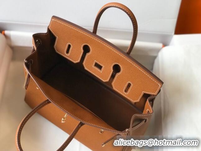 Promotional Hermes Birkin Bag 25cm in Epsom Leather Calfskin H025 Brown/Gold (Half Handmade)