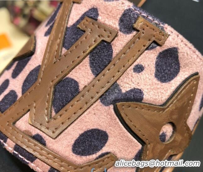 Low Cost Louis Vuitton Lock It Flat Slide Sandals with Patchwork Logo 031116 Pink