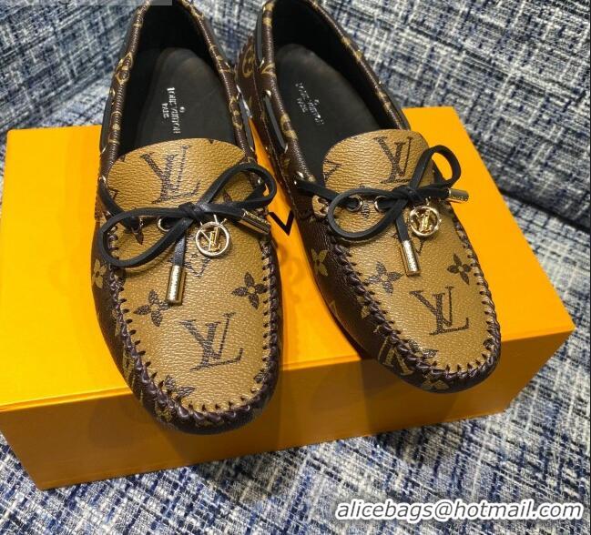 New Style Louis Vuitton Gloria Monogram Reverse Canvas Flat Loafer 032901 2021