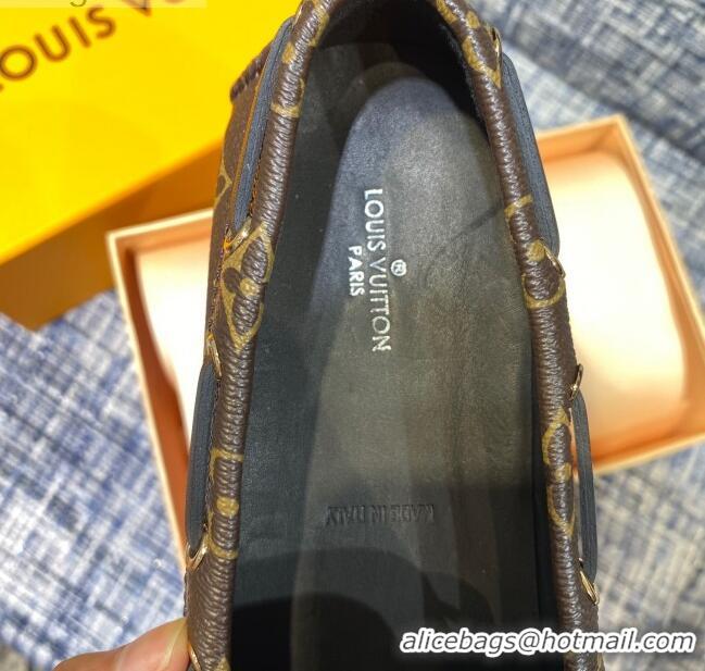 New Style Louis Vuitton Gloria Monogram Reverse Canvas Flat Loafer 032901 2021