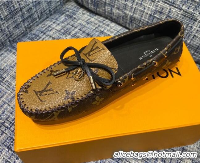 New Style Louis Vuitton Gloria Monogram Reverse Canvas Flat Loafer 032901 2021