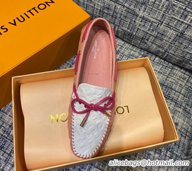 Classic Hot Louis Vuitton Gloria Monogram Leather Flat Loafer 032904 Pink 2021