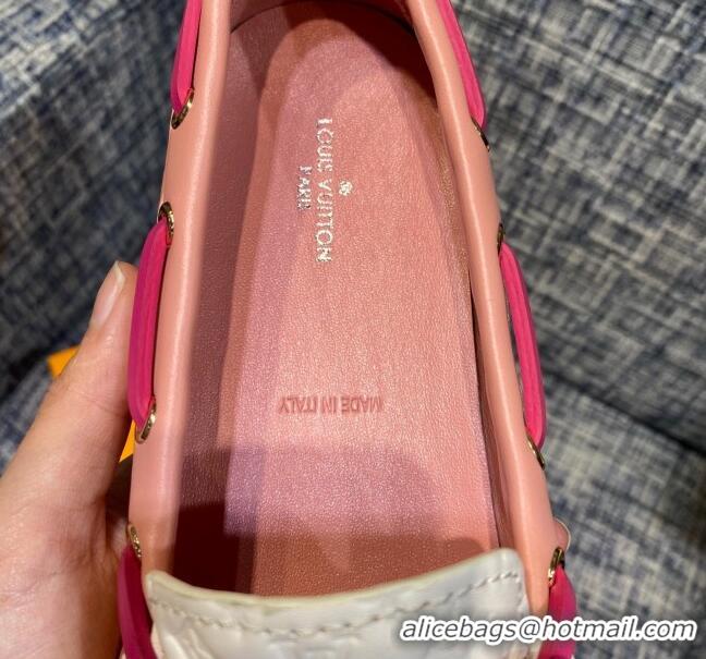 Classic Hot Louis Vuitton Gloria Monogram Leather Flat Loafer 032904 Pink 2021