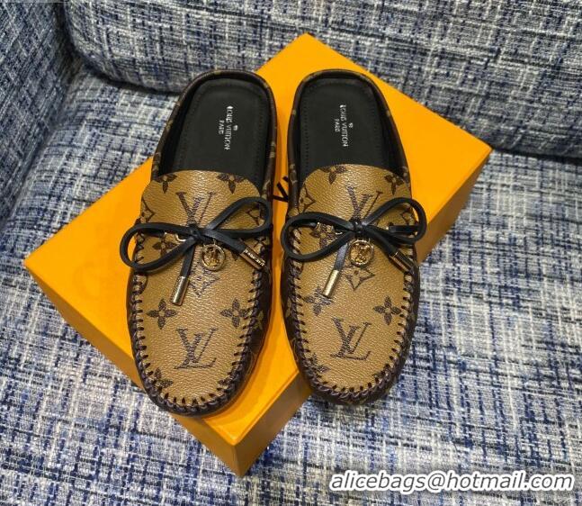 Good Quality Louis Vuitton Gloria Monogram Reverse Canvas Loafer Mules 032905