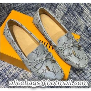 Most Popular Louis Vuitton Gloria Monogram Canvas Flat Loafer 032905 Light Grey 2021