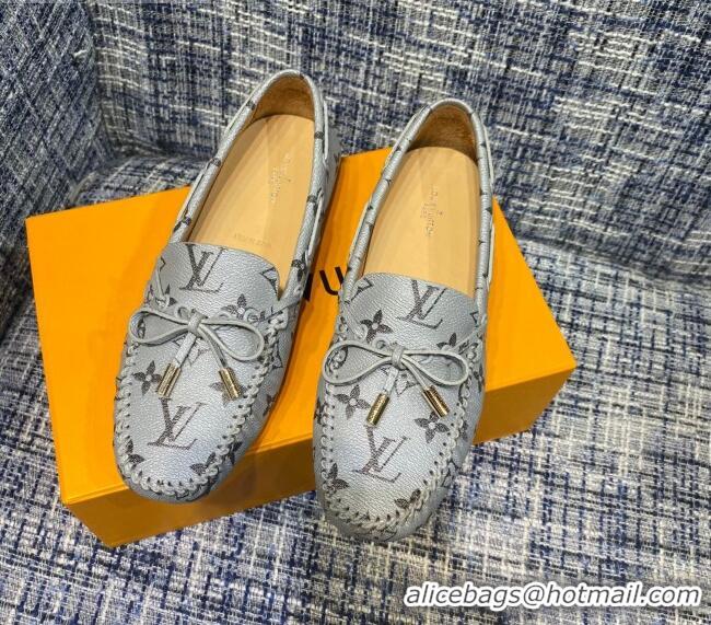 Most Popular Louis Vuitton Gloria Monogram Canvas Flat Loafer 032905 Light Grey 2021