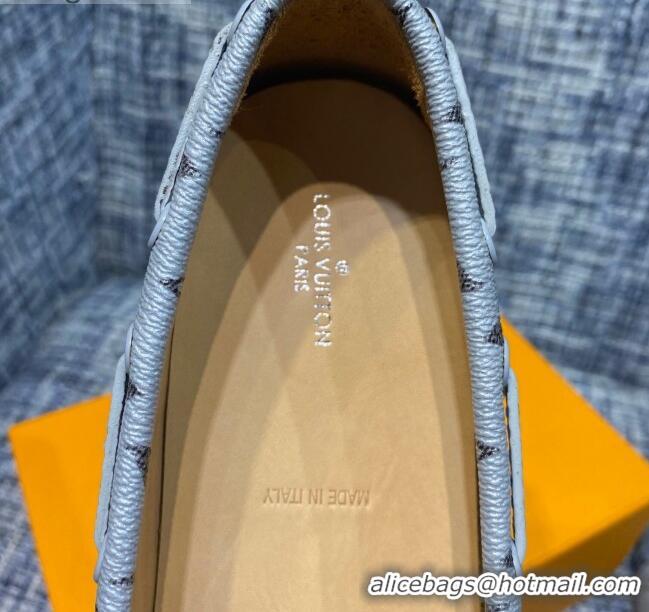 Most Popular Louis Vuitton Gloria Monogram Canvas Flat Loafer 032905 Light Grey 2021