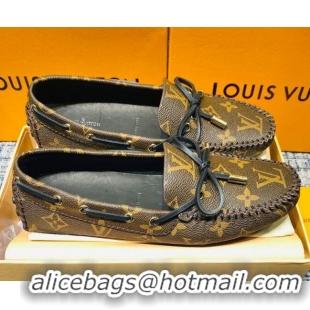 Best Price Louis Vuitton Gloria Monogram Canvas Flat Loafer 032908 Brown 2021