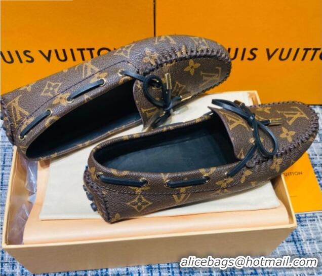 Best Price Louis Vuitton Gloria Monogram Canvas Flat Loafer 032908 Brown 2021