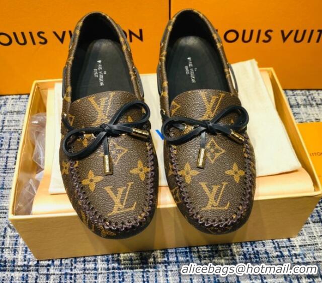 Best Price Louis Vuitton Gloria Monogram Canvas Flat Loafer 032908 Brown 2021