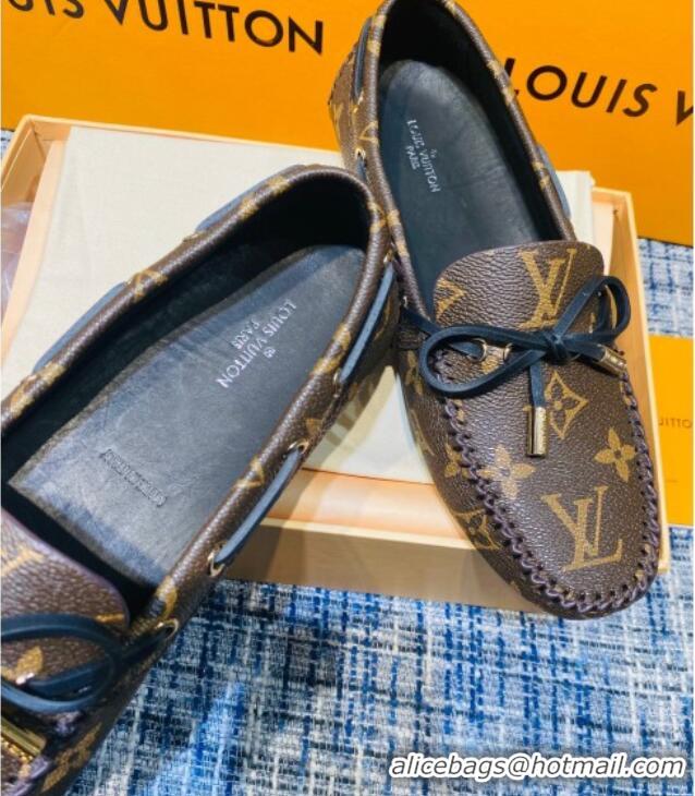 Best Price Louis Vuitton Gloria Monogram Canvas Flat Loafer 032908 Brown 2021