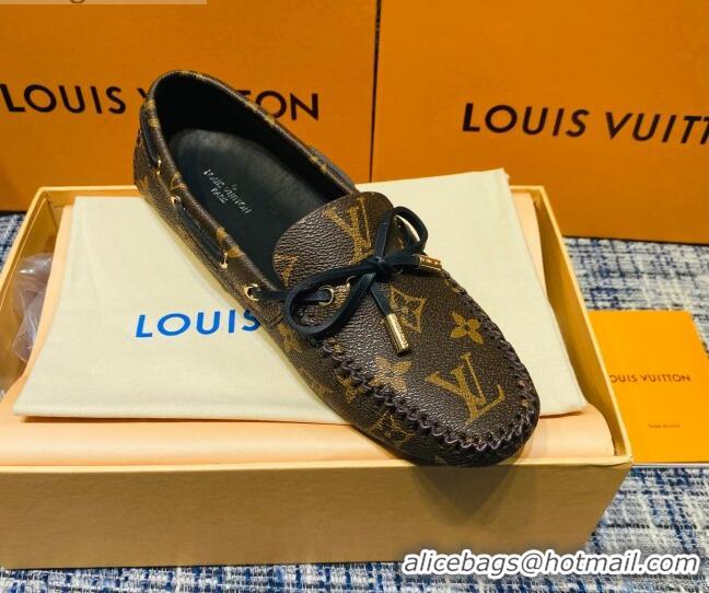 Best Price Louis Vuitton Gloria Monogram Canvas Flat Loafer 032908 Brown 2021