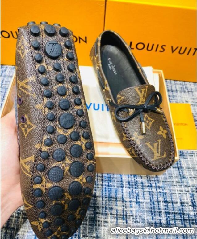 Best Price Louis Vuitton Gloria Monogram Canvas Flat Loafer 032908 Brown 2021